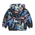thumbnail image 3 of GYRATEDREAM Boys Hooded Dinosaur Jacket Windbreaker Casual Outerwear Kids Lightweight Zip Hooded Jacket, 3 of 9
