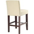 thumbnail image 3 of SAFAVIEH Thompson Rustic Glam Tufted Counter Stool with Footrest, Cream, 3 of 3