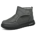 thumbnail image 3 of Men's New High Top Soft Soled Snow Boots with Plush and Thick Insulation Grey 43, 3 of 6