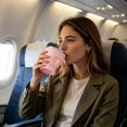 thumbnail image 3 of Travel Cup With Lid (6oz/180ml) Silicone Folding Cup With StainlessSteel Rim Portable Pocket Cup ForMouthwash Hiking Camping,Pink, 3 of 7