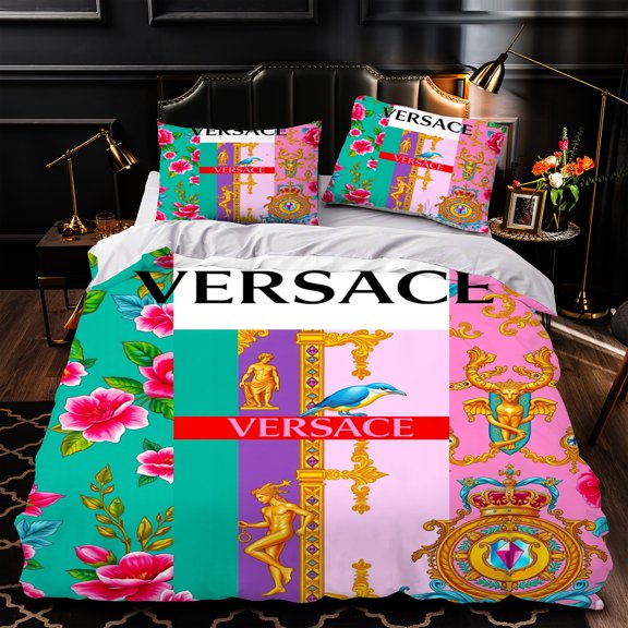 Luxurious 3-Piece Duvet Cover Set with Vibrant Floral and Ornate Pattern - for Stylish Bedrooms