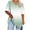 Green, variant on Staron Women's Plus Size V Neck Short Sleeve Printed T-Shirt Casual Oversized Loose Fit Summer Top, Red 5XL