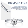 thumbnail image 4 of Fiudx Anillo de Compromiso, Elegante Banda Bañada En Cobre, Lujoso Anillo con Acabado En Rodio, Impresionante Anillo con Circonita, Regalo de Boda, Regalo para Novia, para Ocasiones Especiales, Hermo, 4 of 7