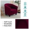 thumbnail image 5 of LKJYER Club Chair Slipcover 2-Piece Stretch Barrel Chair Slipcovers Tub Chair Slipcovers Soft Spandex Armchair Covers Swivel Chair Cover Sofa Cover Furniture Protector for Living Room, 5 of 7