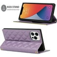thumbnail image 6 of Wallet Case Apply to iPhone 13 Pro Max,Luxury Fashion Flip Purse Leather Bag with Card Slots Crossbody Chain Shoulder Strap with Mirror Bracket Shockproof Protector (iPhone 13 Pro Max, Purple), 6 of 14