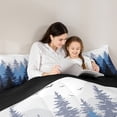 thumbnail image 5 of Feelyou Woodland Botanical Bedding Comforter Set for Adult, Blue Tree Plant Twin Comforter Sets, Rustic Farmhouse Reversible Bedding Set, Luxury Bedroom Decor, 2pcs, 5 of 8