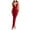 Red, variant on Women's Sexy Neon Asymmetrical Spaghetti Strap Dress Deep V-Neck Sleeveless Bodycon Midi Club Dress
