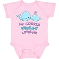 thumbnail image 3 of Inktastic My Cousin Whale-y Loves Me Boys or Girls Baby Bodysuit, 3 of 5