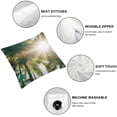 thumbnail image 6 of Acheng Palm Leaves with Lush Branches and Leaves Tropical Jungle Palm Leaves Short Plush Pillowcase Set of 2 White, 6 of 7
