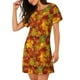 thumbnail image 2 of Balery Vintage maple leaf autumn Camisón de manga corta con cuello redondo para mujer, cómodo y elegante., 2 of 6