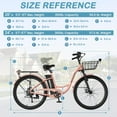 thumbnail image 4 of ABORON 24" City Cruiser Ebike Women, 700W Peak Adult Electric Bike Up to 35 Miles, 48V Lithium Battery , 7-Speed Electric Bicycle for Commuting, 4 of 12