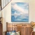 thumbnail image 6 of FLASHLUMI 8x12 Inch Watercolor Two Sailboats on Calm Sea Art Print Canvas Wall Art, Nautical Coastal Decor for Living Room Bedroom, No Frame, 6 of 10