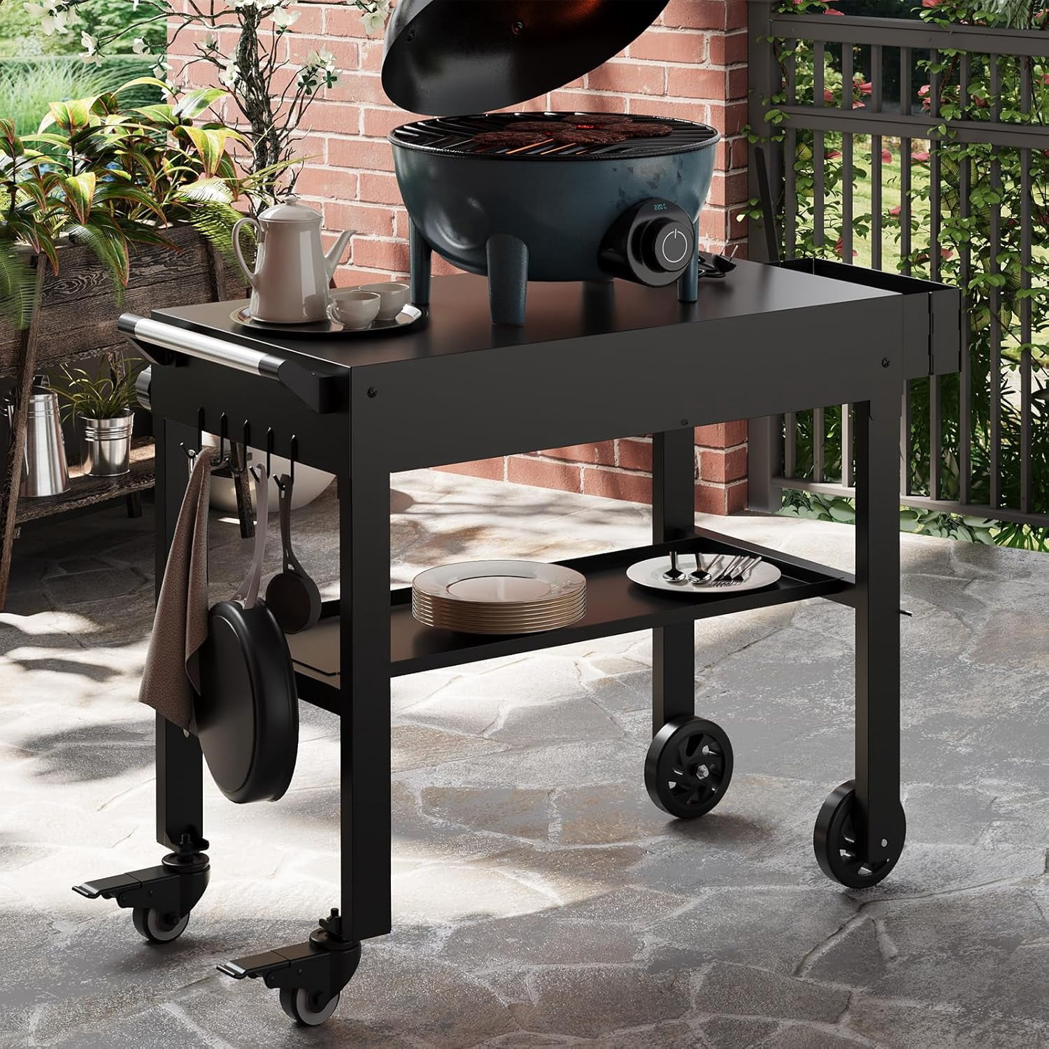 Camco, Portable Grill Table, Model 57293, Extends to 57 ¬æ