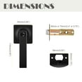 thumbnail image 3 of Decor Mo Modern Bedroom Bathroom Door Lever,Zinc Alloy Privacy Door Handle, Interior Keyless Bathroom and Bedroom Door Handle, Matte Black, 1 Pack, 3 of 4