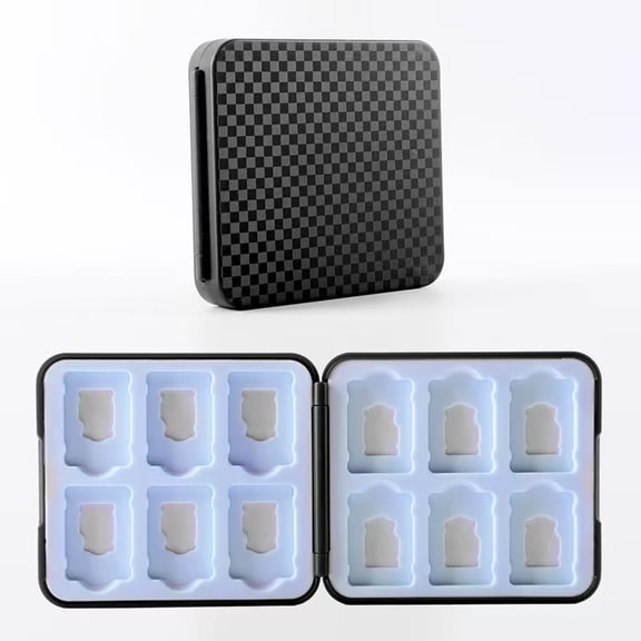 Game Case for Switch2 2025/Switch/OLED, with 12 Game & 12 Micro SD Card Slots, Switch Card Case- Hard Shell, Soft Silicone Lining, Magnetic Closure  (Black)