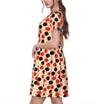 thumbnail image 2 of Fotbe Table Tennis Rackets Pattern Dress Casual Womens Fashion Short Sleeve Maxi Dress T Shirt Dress Striped Long Color Block Maxi Dress, 2 of 6