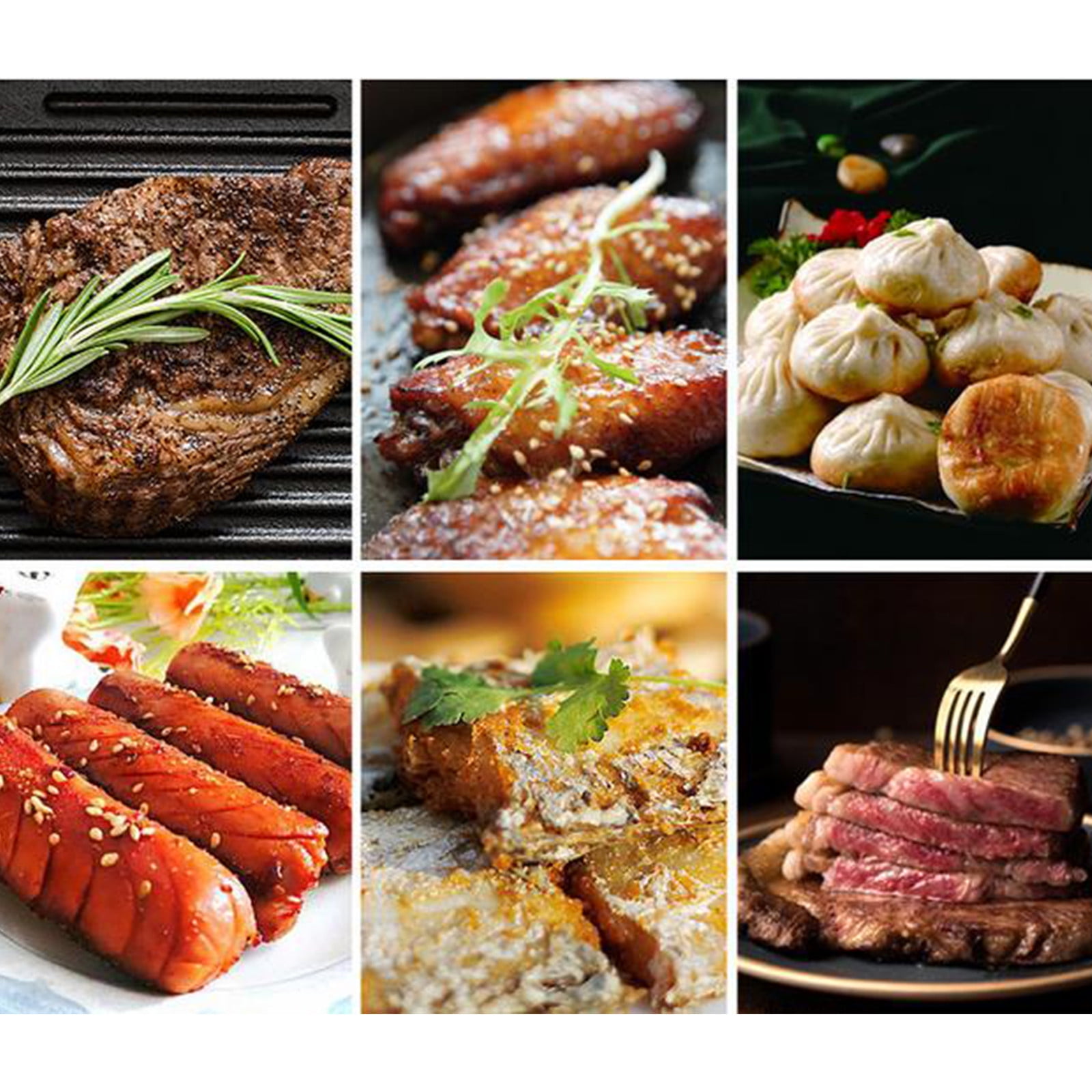 Eolstice Premium Iron Steak Frying Pan, Coated Non-Stick Surface Household Cookware, Striped Design Grill Pan For Perfect Searing Cooking Stove Top Use