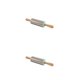 thumbnail image 2 of Toystoory Rodillo de acero inoxidable para cocina, galleta, pastelería, Pasta, Pizza, panadería, rodillo de masa, herramienta de cocina para hornear, YR1832-5A y 1 26.8x5.3 cm 2piezas, 2 of 6
