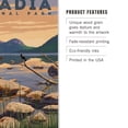thumbnail image 3 of Acadia National Park, Maine, Jordan Pond Illustration Birch Wood Wall Sign (6x9 Rustic Home Decor, Ready to Hang Art), 3 of 5