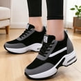 thumbnail image 2 of Women's Platform Sneakers Wedges  Lace Up Shoes Increase Fashion Sneakers for Womens Girls, 2 of 6