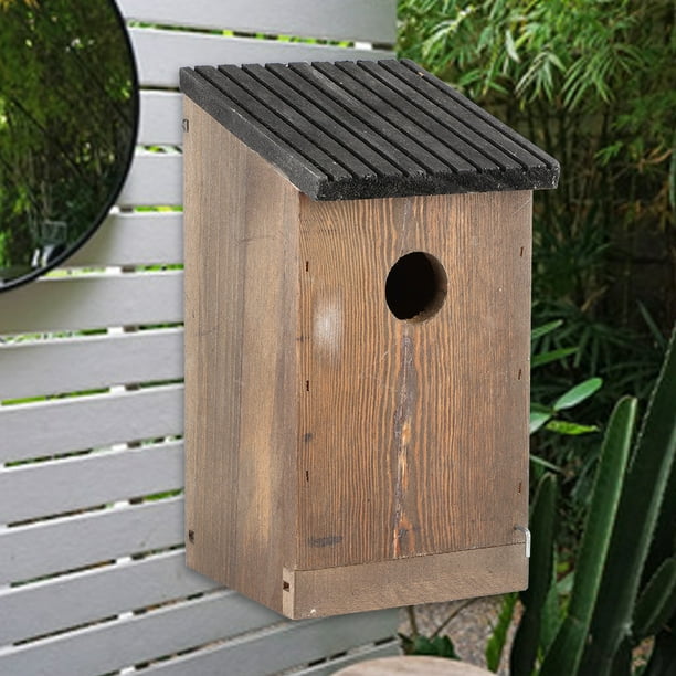 nichoir suspendu en bois extérieur Nichoir en bois nichoir pour oiseaux  suspendus en plein air avec perchoir pour colibris En Stock