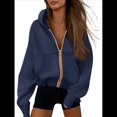 thumbnail image 3 of Sudadera con Capucha para Mujer, Sudadera con Cremallera, Moda de Otoño, Chaquetas de Larga, Ropa de Invierno, Conjuntos Marina S, 3 of 8