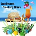 thumbnail image 6 of GoXteam 100pcs Coconut Tree Drinking Straws, Disposable Honeycomb Plastic Straws, Tropical Hawaiian Beach Cocktail Pool Luau Party Decorations Supplies, 6 of 7