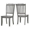 thumbnail image 2 of Weston Home Farmhouse Slat Back Wood Dining Chairs, Set of 2, Antique Grey Finish, 2 of 8