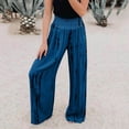thumbnail image 2 of Womens Casual Wide Leg Elastic High Waist Printed Loose Pants with Pocket, 2 of 9
