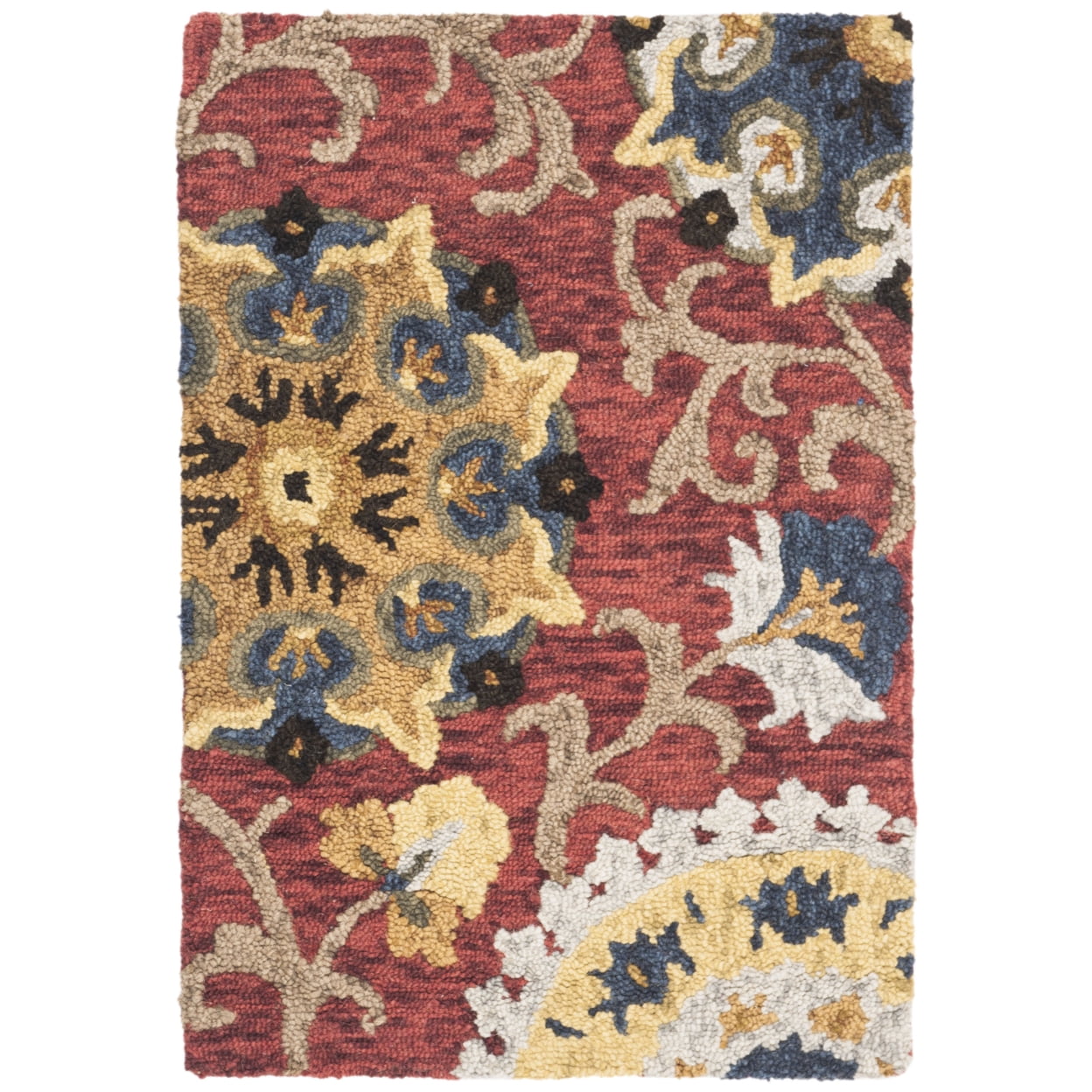 SAFAVIEH Blossom Danny Floral Wool Area Rug, Red/Multi, 11' x 15'