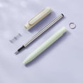 thumbnail image 6 of 0.5mm Aesthetic Retractable Gel Pen With Soft Grip, Quick Dry Smooth Writing Black Ink Click Pen For Home Office, Color Block Khaki For Journaling Note Taking (Yellow, 15.00), 6 of 6