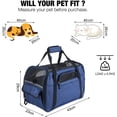thumbnail image 2 of Bolsa de transporte al aire libre para gatos perros comodidad bolsa de viaje aprobada por aerolínea bolsa lateral suave para mascotas 43*23*29cm azul-azul- oso de fresa Electrónica, 2 of 5