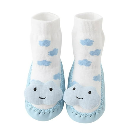 

kpoplk Toddler Boy Sneaker Cute Children Toddler Shoes Autumn And Winter Boys And Girls Floor Socks Shoes Toddler Sock Shoes(Blue)