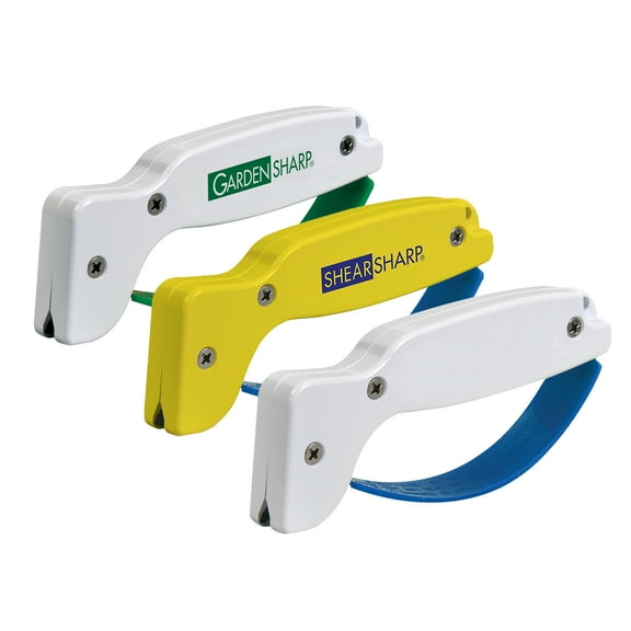 AccuSharp Sharpener for Knives, Garden Tools, Shears, Axes, and More (3-Pack Knife, Gardening Tool & Scissor Sharpener)