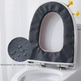 thumbnail image 4 of 1 asiento de inodoro impermeable para el hogar (el pato), asiento de inodoro universal con cremallera, cojín más cálido para asiento de inodoro, para la mayoría de los inodoros (sin pegatinas), 4 of 5