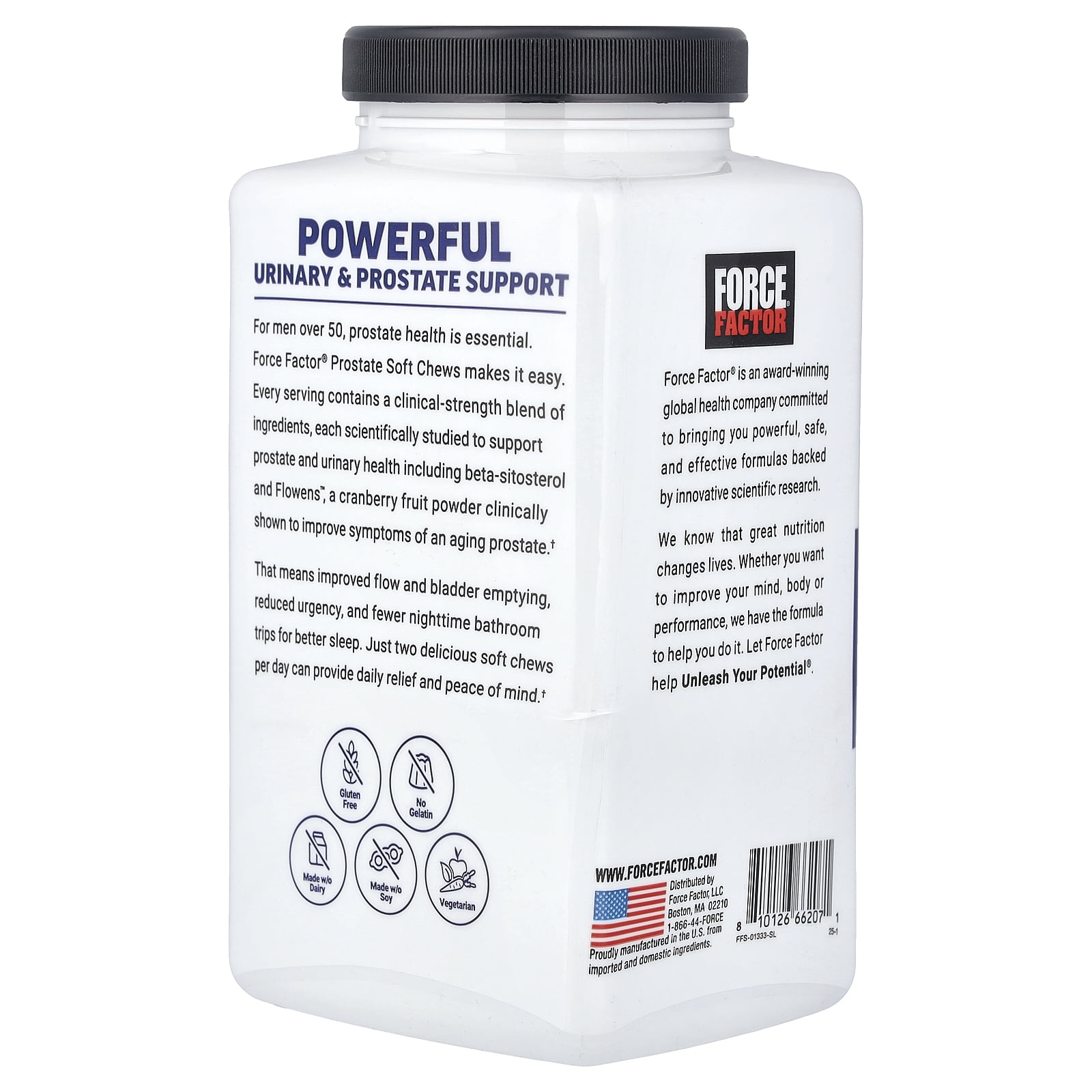 Force Factor Prostate, Fruit Punch, 60 Soft Chews