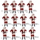 thumbnail image 2 of Minnieouse 5/6 Uds. Disfraz de Papá Noel para Cosplay, conjunto de pantalones y abrigo con bigote de Navidad, trajes de lujo para actuación de Navidad de Disfraces de disfraces 6 piezas METRO Minnieouse AP013992-08, 2 of 6