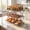 Silver 3layers, variant on Gaderth Collapsible X-Shaped Multi-Tier Cooling Rack, Adjustable Height Carbon Steel Baking Stand, Stackable Roasting Cooking Drying Wire Cooling Rack-Oven & Dishwasher Safe