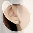 thumbnail image 5 of YAYAJAJU Unicorn Earrings for Women, 925 Sterling Silver Hypoallergenic Cute Animal Opal Stud Earring Jewelry Gifts (Rose Gold), 5 of 6