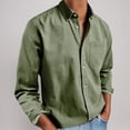 thumbnail image 2 of Men's Casual Button Down Shacket Long Sleeve Solid Henly Shirt with Pockets Untucked Western Work Top, 2 of 6