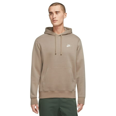Men's Nike Sportswear Club Fleece Pullover Hoodie Color: Khaki Size: M