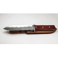 thumbnail image 3 of Cuchillo de Jardín - Cuchillo de Acero Inoxidable para Jardinería, Paisajismo y Excavación con Mango de Madera Rojo y Funda Marrón, 3 of 5