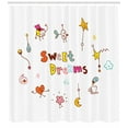 thumbnail image 3 of Ambesonne Saying Shower Curtain, Linear Stars and Heart Print, 69"Wx84"L, Multicolor, 3 of 3
