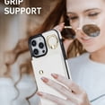 thumbnail image 6 of ShellTech for iPhone 14 Pro Wallet Case with Cross Body Chain,Zipper Case Cover with Coin Pocket Lanyard,White, 6 of 10