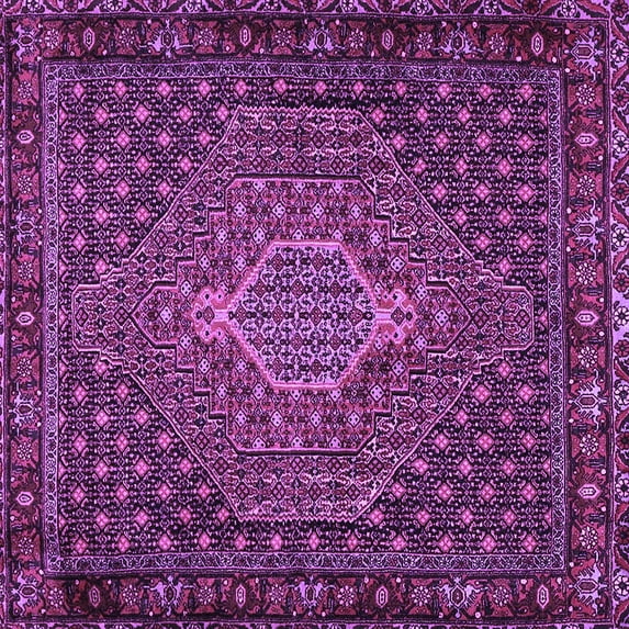 Ahgly Company Indoor Square Persian Purple Traditional Area Rugs, 7' Square