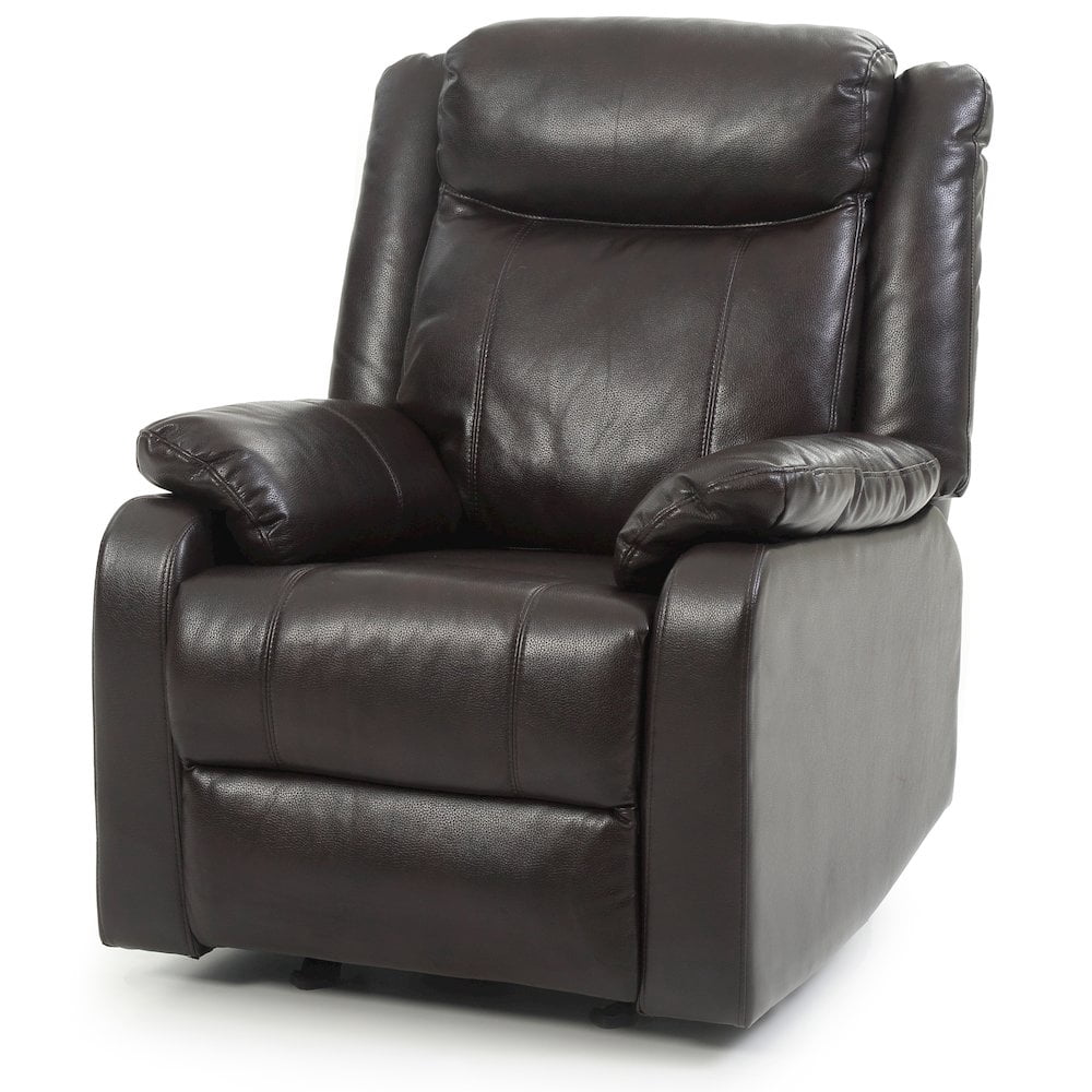 Glory Furniture Ward Rocker Recliner in Dark Brown Color