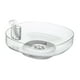thumbnail image 4 of Plato de frutas con pedestal y 6 tenedores para frutas, moderno plato de frutas Blanco transparente, 4 of 9