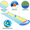 thumbnail image 4 of Water Slide Mat, 4.8 x 1.4M Shark Shape Double Inflatable Pool Slide,Water Mat with 2 Boogie Boards,Outdoor Garden Lawn Water Slip and Slide, 4 of 5