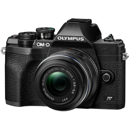 Olympus - V207132SU000 OM-D E-M10 Mark IV Mirrorless Digital Camera with 14-42mm Lens - Black