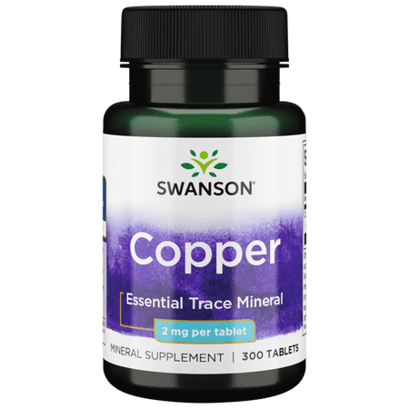 Swanson Copper Antioxidant Immune System Red Blood Cell Support Mineral Supplement (copper chelate) 2 mg 300 Tabs